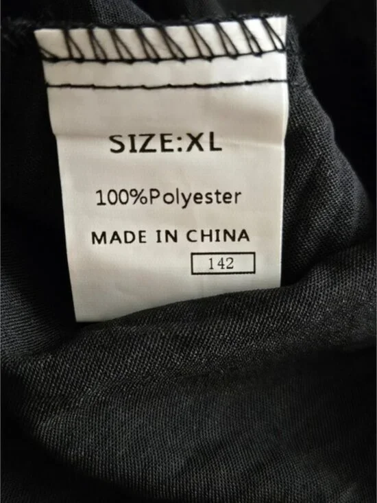 Dokotoo Women's XL Black Smocked Long Sleeve Mini Dress Scoop Neck Button Detail - Picture 7 of 11